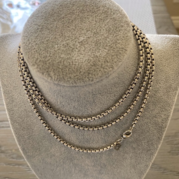💯 DAVID YURMAN BOX CHAIN NECKLACE 3.6mm 36” long - Picture 2 of 5